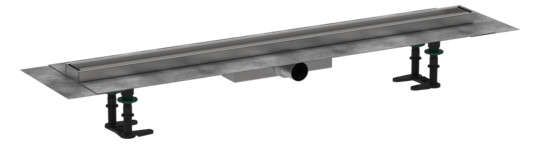hansgrohe Duschrinne RainDrain Compact 900 mm, Komplettset, befliesbar, für flache Installation, chrom