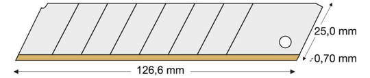 LUTZ-Abbrechklingen 25mm, TiN-beschichtet (10 Stück)