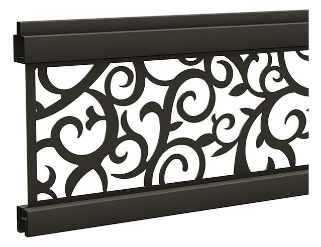 Bild ECOSTECK-Gitterfüllung, 20 x 140 x 1800 mm Aluminium Ranken ANTHRAZIT - n.a.-1