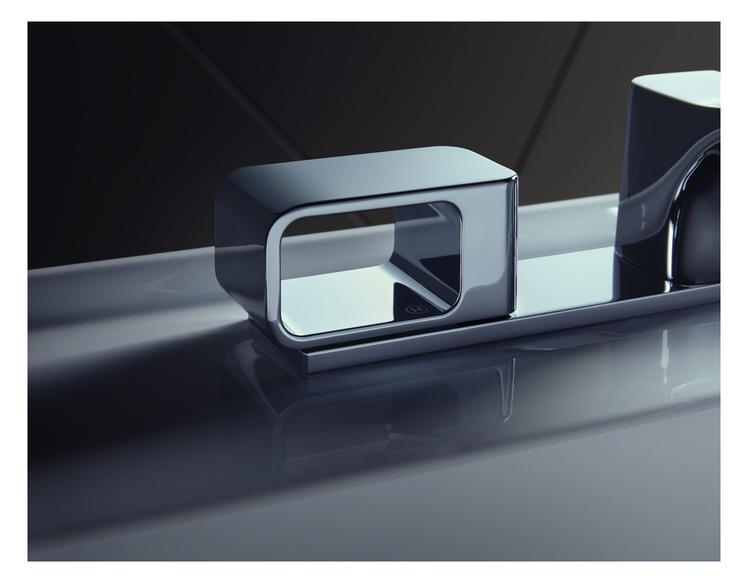 hansgrohe 3-Loch-Waschtischarmatur 50 Axor Urquiola Ausladung 180mm, mit Zugstangen-Ablaufgarnitur, Platte, chrom