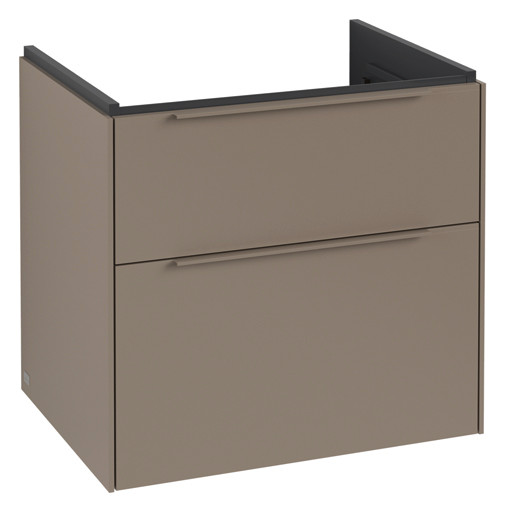 V&B Waschtisch-Unterschrank Subway 3.0 62,2x57,6x47,8cm, ohne LED/Griff monochrom, taupe