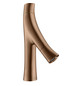 hansgrohe Waschtisch-Zweigriff-Armatur 80 Axor Starck Organic Ausladung 116mm, unverschließbare Ablaufgarnitur, brushed red gold