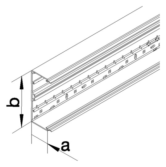 Geräteeinbaukanal Kst 130x68mm ver-ws RAL9016 GEB-K unbeh 6900qmm 2000mm