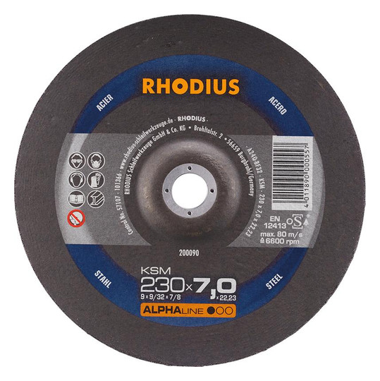 RHODIUS-Schruppscheibe für Stahl KSM - 230x7,0mm