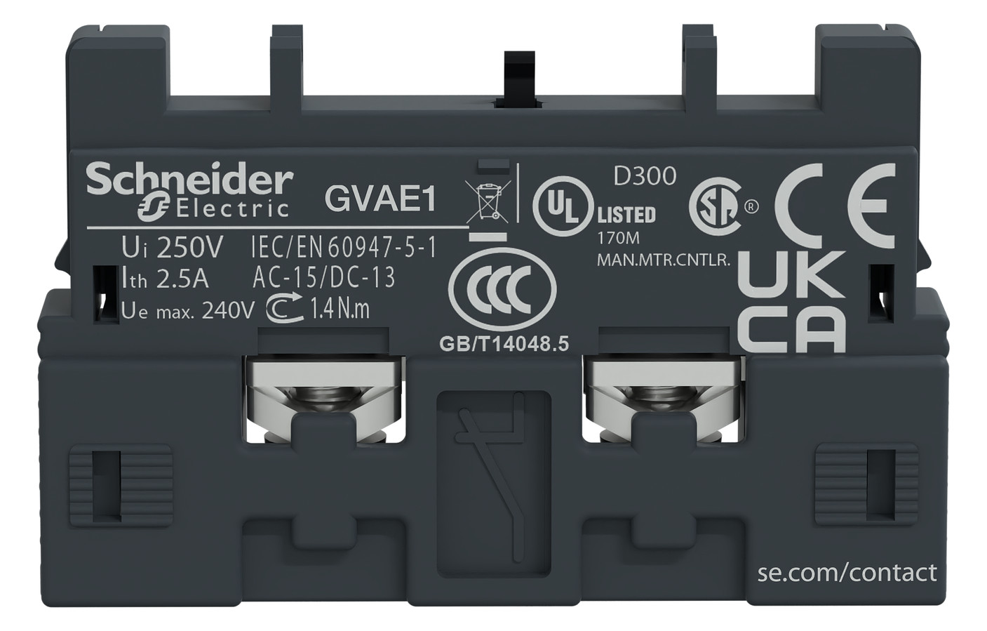 Hilfsschalterblock 1S 1Ö Frontbef Schraub