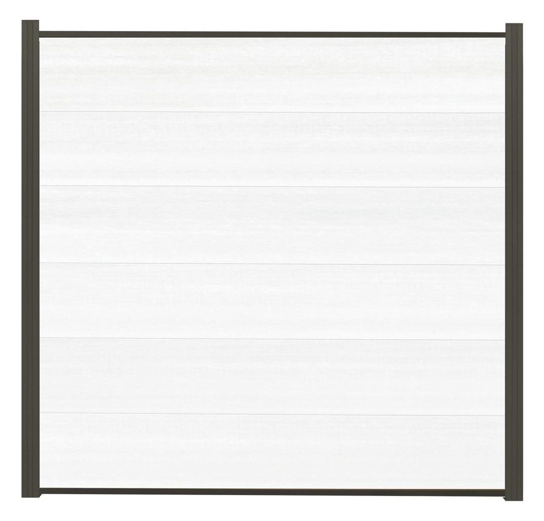 Bild ELZE-Serie 20x280x1790mm Zaunlamelle BREIT WEIß co-extrudiert WPC-Steckzaunsyste - n.a.-1