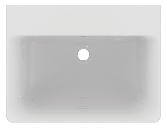 Ideal-Standard Waschtisch Connect Cube ohne Hahnloch, mit Überlauf, 60 x 46 cm, weiß