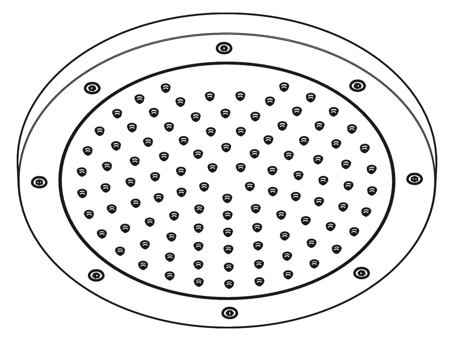 hansgrohe Kopfbrause EcoSmart plus Axor Decken- oder Wandmontage, 245mm, 1jet, chrom