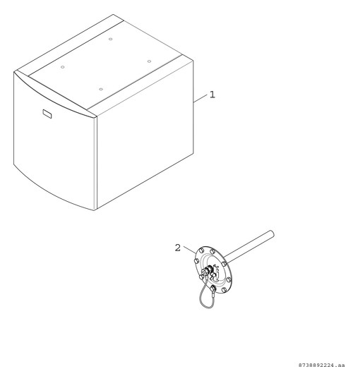 BOSCH Warmwasserspeicher WST 160-2 HRC, 160 l, liegend, eckig, weiß