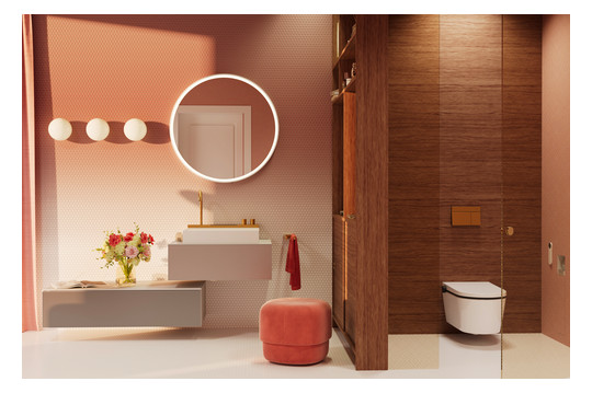 hansgrohe Handtuchhalter AddStoris Länge 445mm, zweiarmig, Wandmontage, Metall, brushed bronze