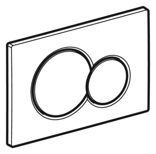 Geberit Betätigungsplatte Sigma 01 weiß, für 2-Mengen-Spülung, Kunststoff