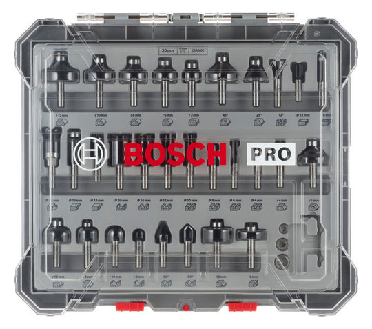 Fräser-Set 30tl 8mm Holz