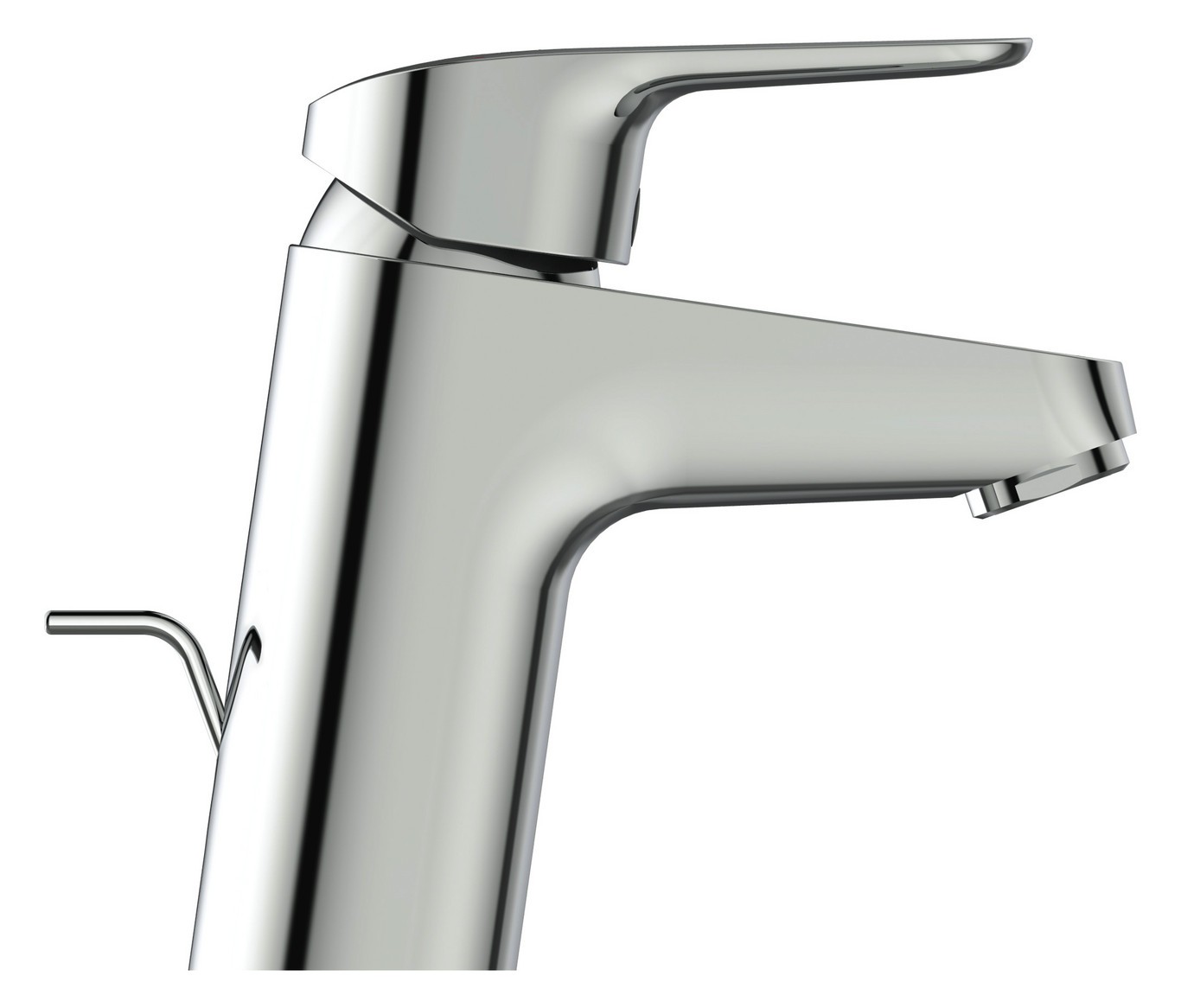 Ideal-Standard Waschtisch-Einhebelmischer CeraFlex mit Kunststoff-Ablaufgarnitur, Ausladung 101mm, chrom