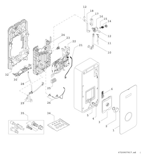 BOSCH Übertisch-Durchlauferhitzer TR5001 21/24/27 EB 27 kW, elektronisch