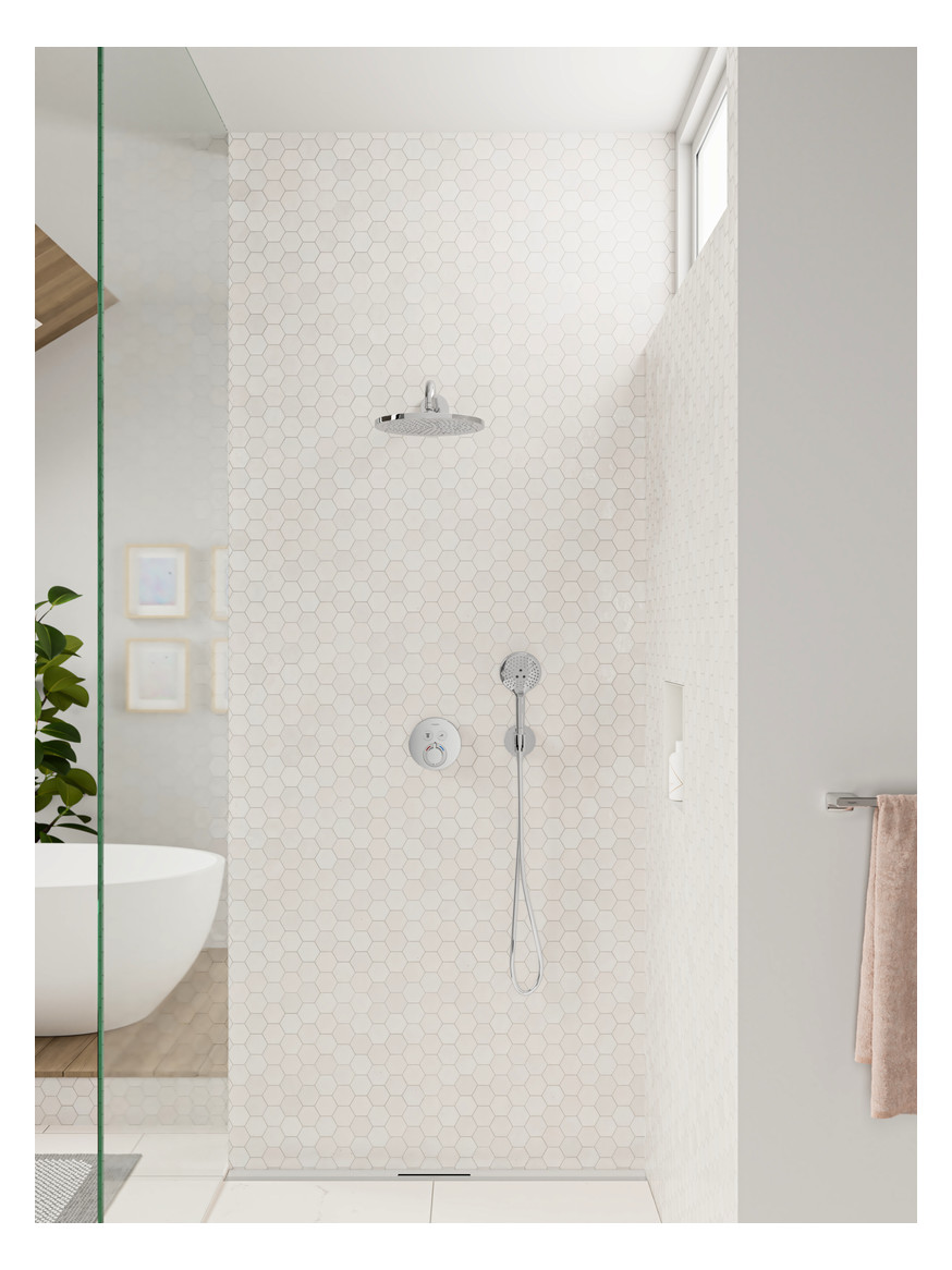 hansgrohe Fertigmontageset ShowerSelect S UP-Thermostat, 2 Verbraucher, chrom