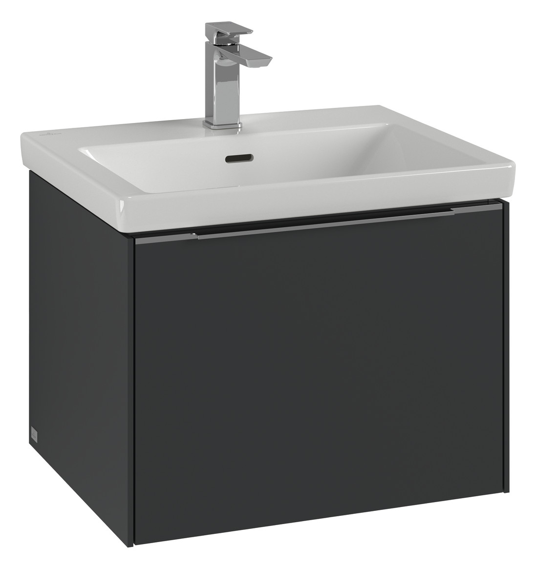 V&B Waschtisch-Unterschrank Subway 3.0 57,2x42,9x47,8cm, mit LED/Griff Volcano black, volcano black