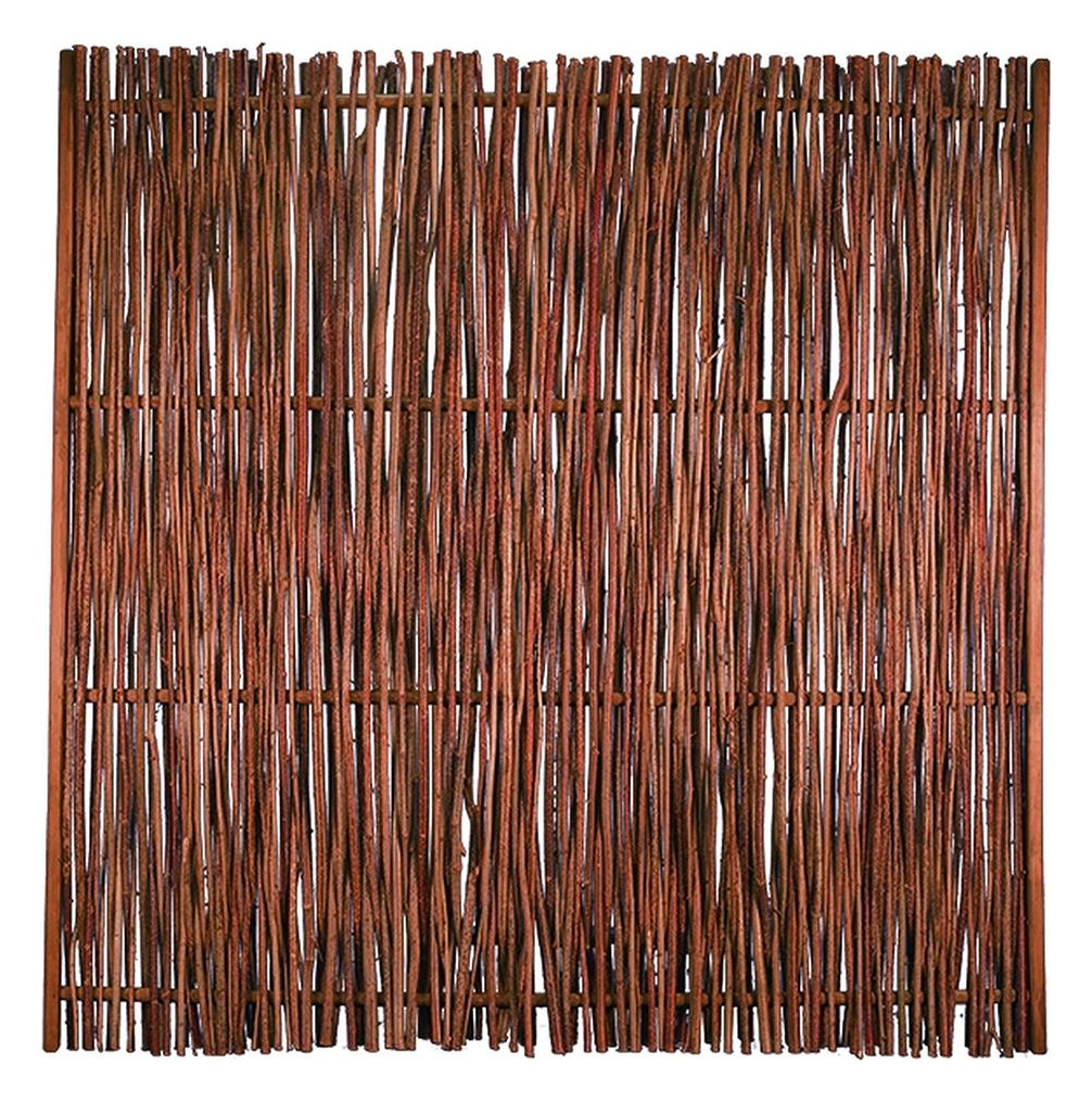 Bild PEPE Haselnusszaun 180x180cm, Haselnussruten Rahmen ca. 45 x 25 mm, braun gebeiz - n.a.-0