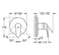 GROHE Fertigmontageset Eurostyle UP-Brause-Einhebelmischer, geschlossener Metall-Hebelgriff, chrom