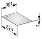 KEUCO Abdeckplatte Edition 11 36,1 x 0,3 x 52,4 cm, Weiß, Glas Weiß satiniert, ESG Glas Unterseite lackiert