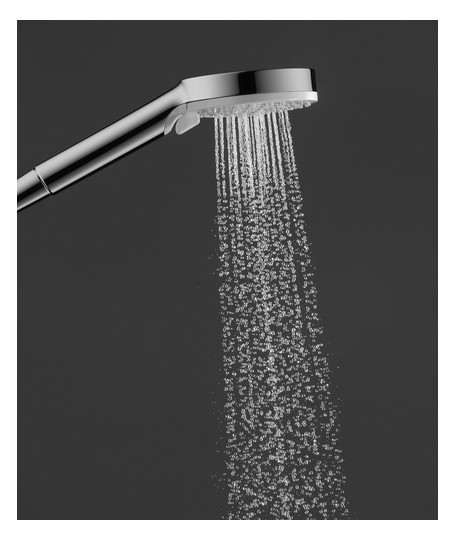hansgrohe Brausesystem Crometta 959 mm Brausestange, weiß/chrom, Vario, mit Thermostat, 13,8 l/min