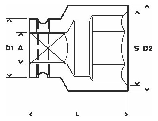 Steckschlüsseleinsatz, SW SW6mm 1/4Zoll
