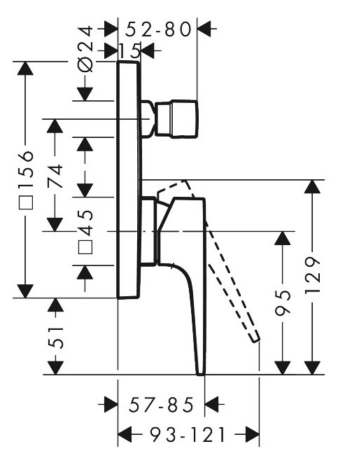 hansgrohe Fertigmontageset Metropol UP-Wannen-Einhebelmischer, mit Hebelgriff, integrierter Sicherheitskombination, polished gold optic