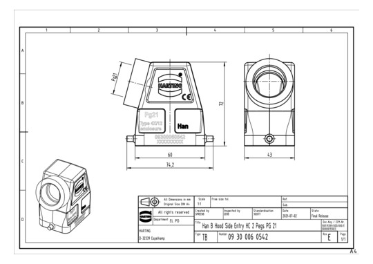HART Tüllengehäuse           09300060542 