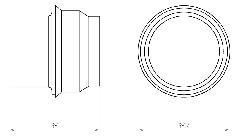 Leitungsauslass Rohr beton Ø25mm 1f