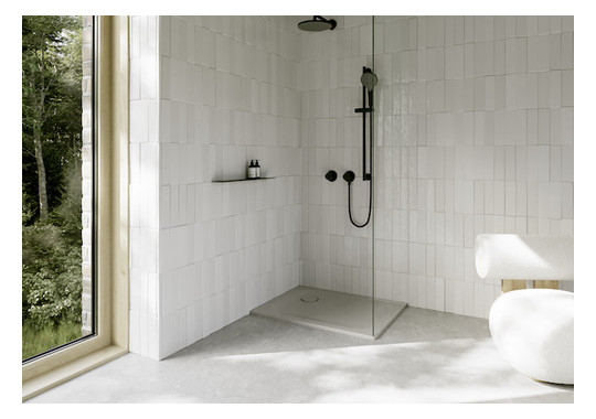 Duschwanne BetteUltra 8750 90x80x2,5cm, Glasur, Mini-Wannenträger, silver