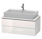 Duravit Waschtisch-Unterschrank Compact L-Cube 92 x 47,7 cm, eiche terra, für Konsole, 2 Schubkästen