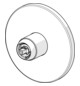 HANSA Fertigmontageset HANSAVAROX PRO UP-Brause-Einhebelmischer, Rosette rund, chrom