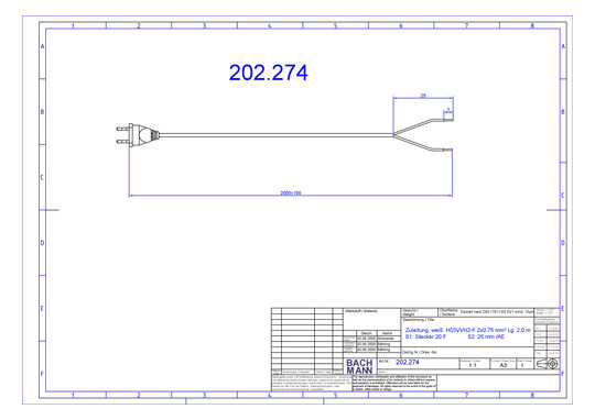 Bachmann Zuleitung H03VVH2-F     202.274 