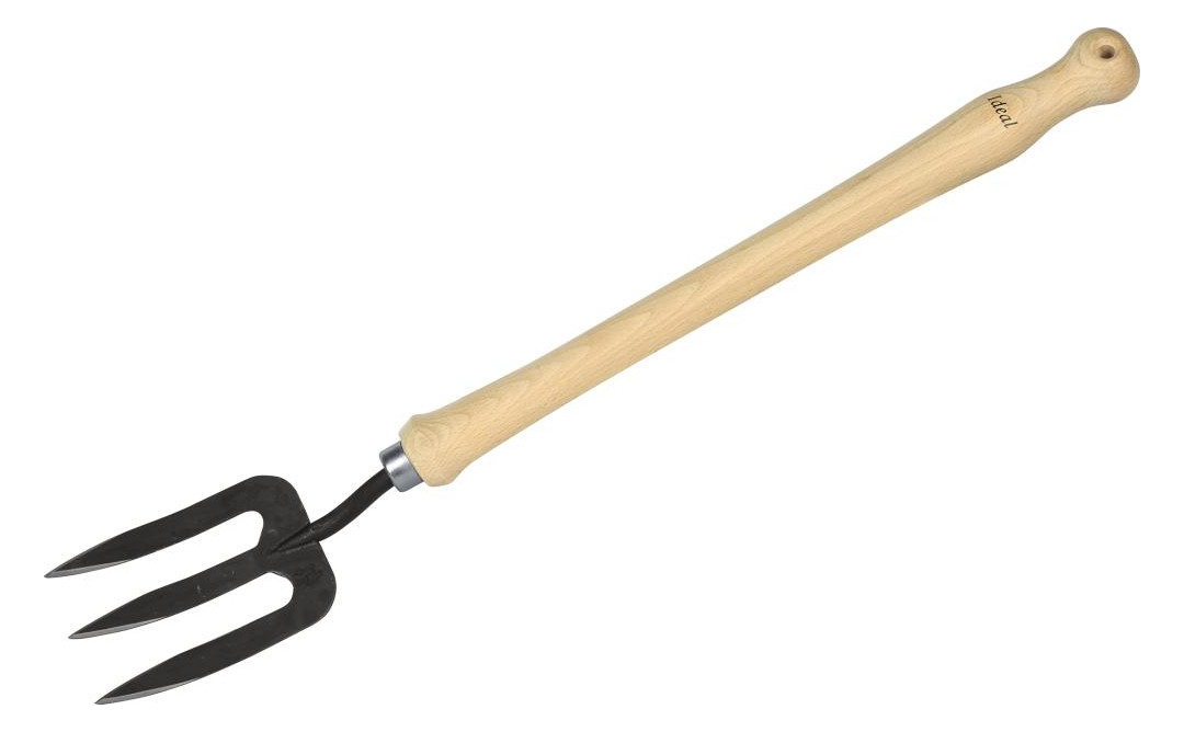 Bild IDEAL-Handgabel 3 Zinken Buchenstiel 40 cm-0