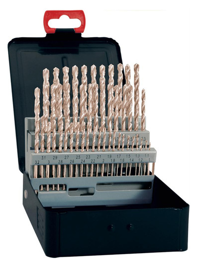 fortis-Spiralbohrer-Satz DIN338N, HSS-G - 24-teilig,...