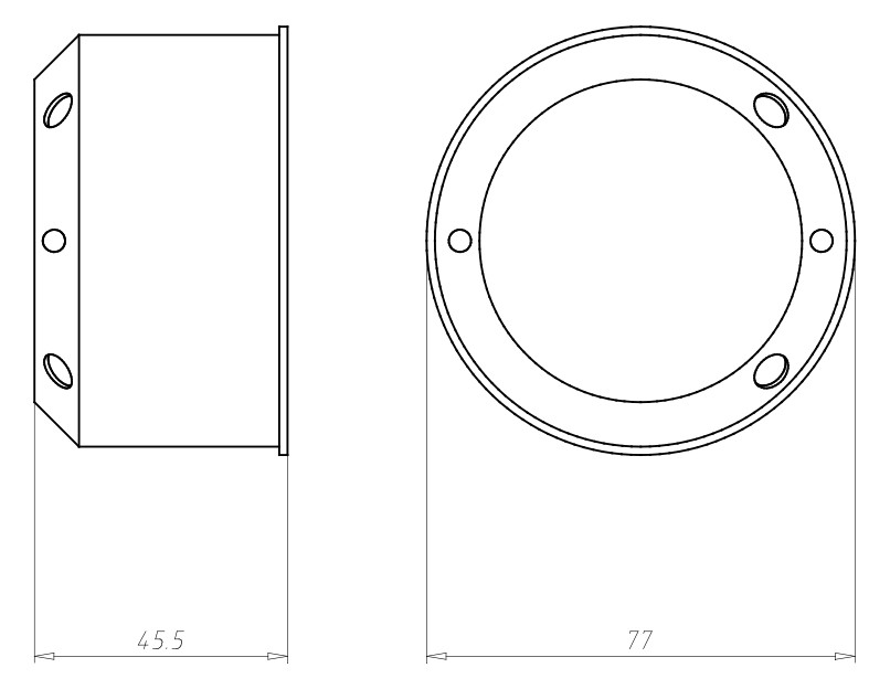BSdose E90 HW Ø74x44mm Kst rnd IP3X Brandschutzdose