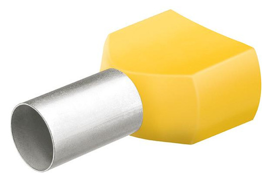 KNIPEX-Aderendhülse Twin mit Kragen 9799376 - gelb,...