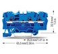 Reihenklemme 0,5-4qmm Serie 2004 1Etage 3kl bl 32A Hutschiene TH35