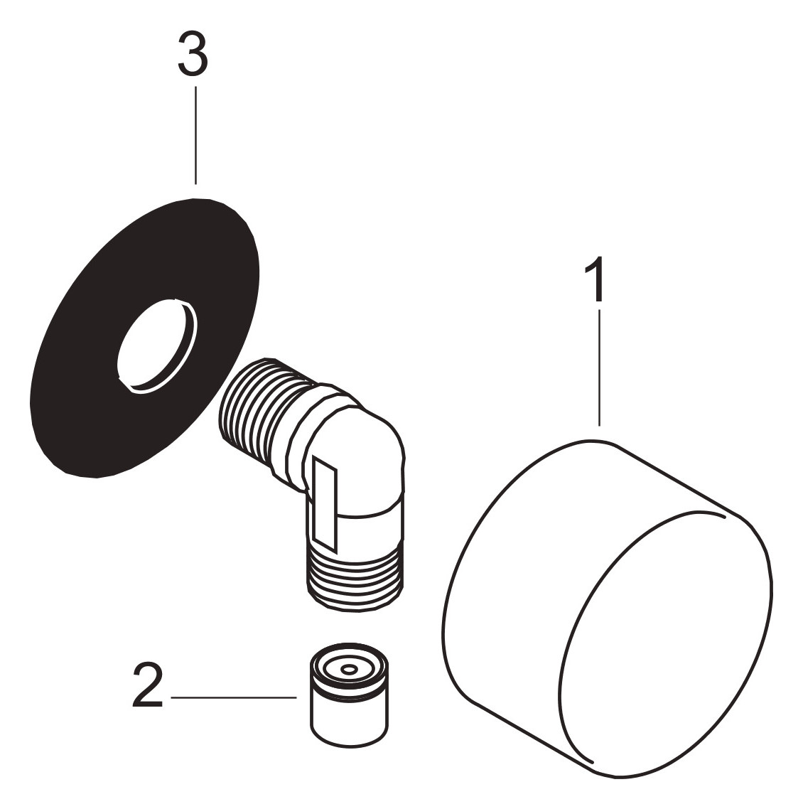 hansgrohe Schlauchanschluss Axor rund, mit Rückflussverhinderer, chrom