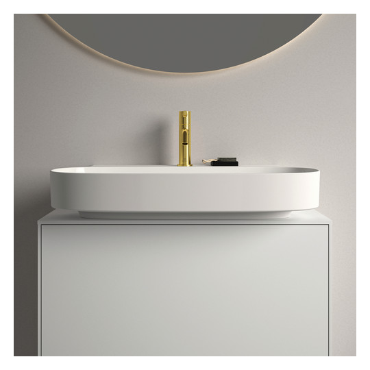 Ideal-Standard Waschtisch Linda-X 1 Hahnloch, ohne Überlauf, 75x50x13,5cm, weiß Ideal Plus