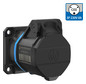 CEE-Anbausteckdose 3p 16A 230V/bl 6h ger IP54 schraubl.Kl Kst 60x60mm