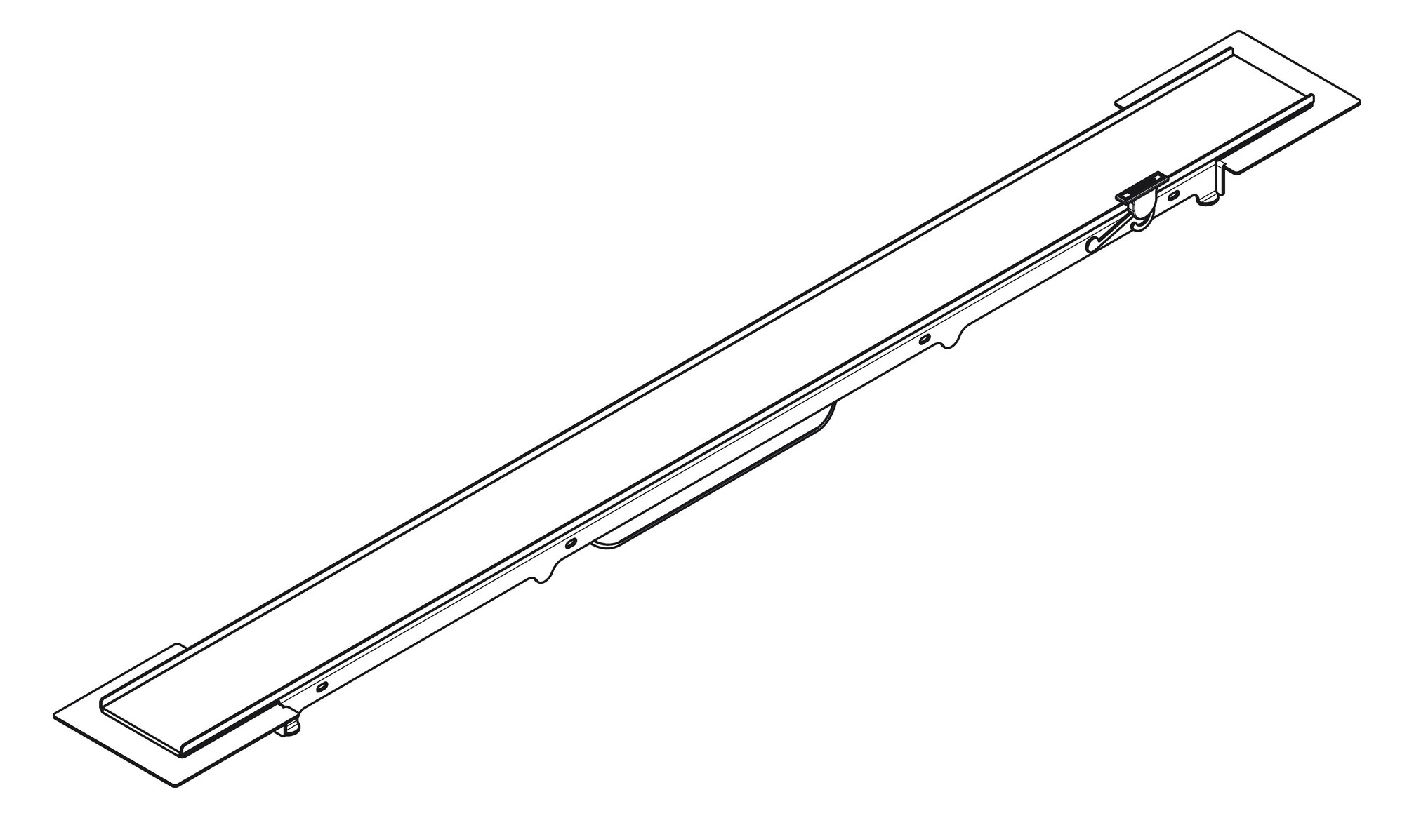 hansgrohe RainDrain Rock Duschrinne 700 mm, Fertigset, kürzbar und befliesbar