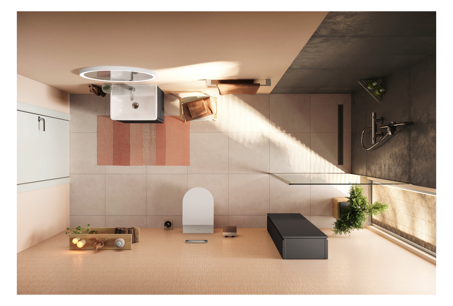 hansgrohe Wand-WC EluPura Original S mit WC-Sitz, weiß, ohne HygieneEffect und SmartClean