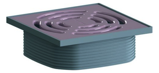 Dallmer Aufsatz DallDrain Pure hellrosa (RAL 3015), 120x120mm