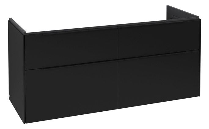 V&B Waschtisch-Unterschrank Subway 3.0 127,2x56,6x47,8cm, ohne LED/Griff Volcano black, volcano black