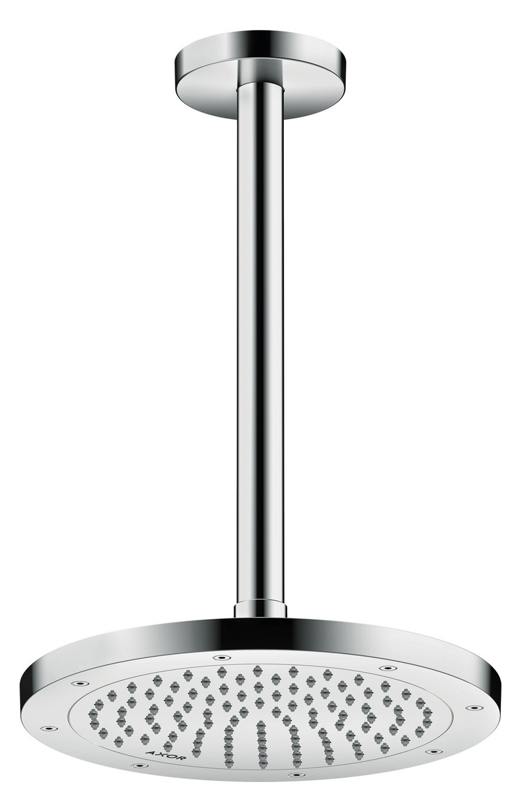 hansgrohe Kopfbrause EcoSmart plus Axor Decken- oder Wandmontage, 245mm, 1jet, chrom