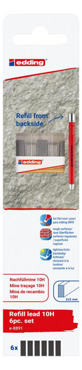 edding-Minen-Set für 8890 - graphit, 10H (6 Stück)