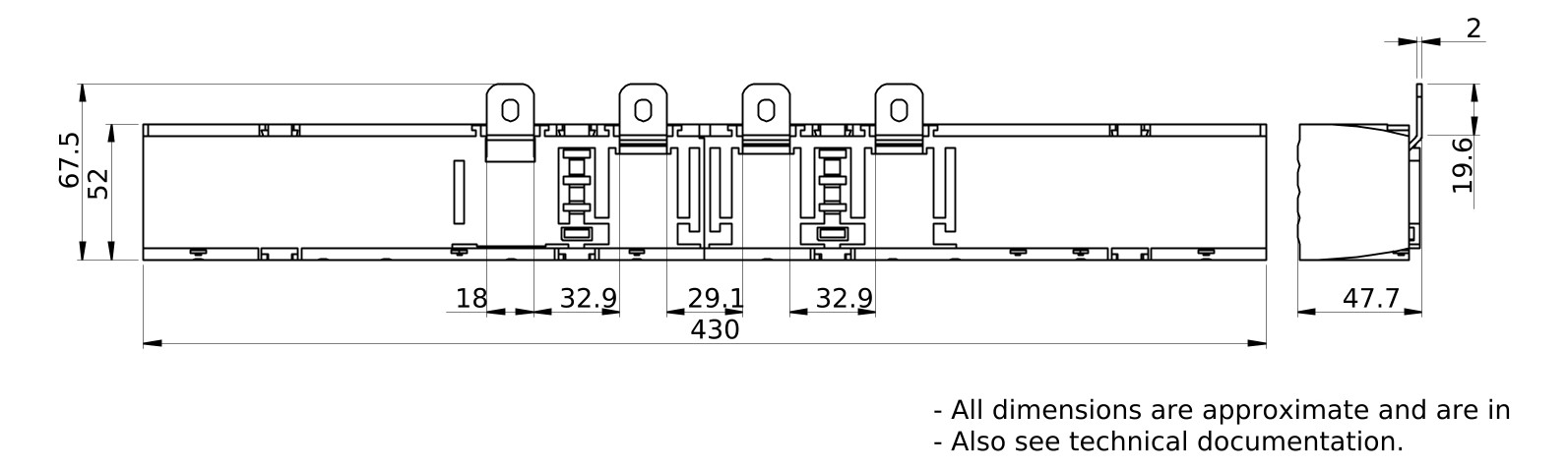 Steuerleitungsklemme 4p 10qmm