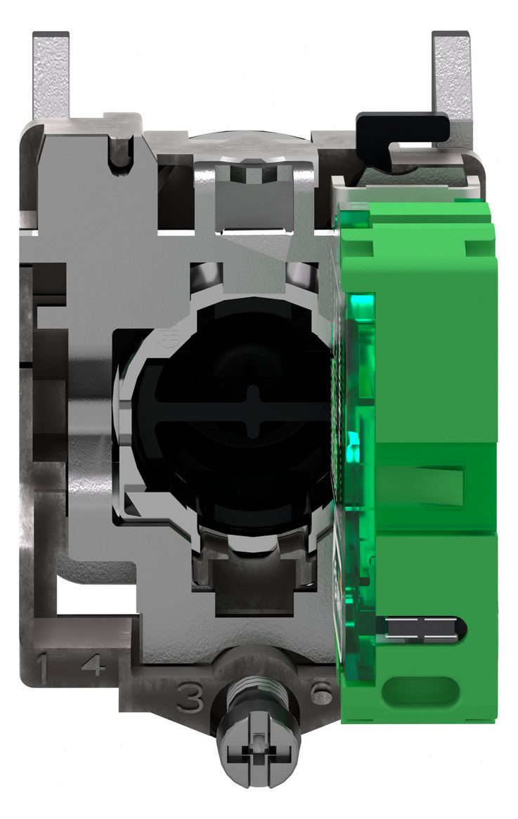 Drucktaster 1f ge rnd Ø22,5mm 1S IP30 fl Tastend