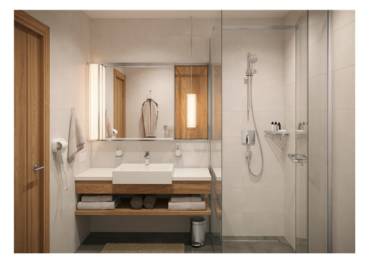 hansgrohe Zahnbecher AddStoris mit Glas, Wandmontage, Metall, chrom