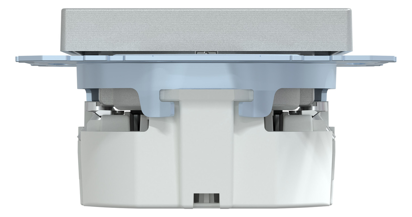 Steckdose 1f alu mt System M UP m.BS IP20 Mit erhöhtem Berührungsschutz